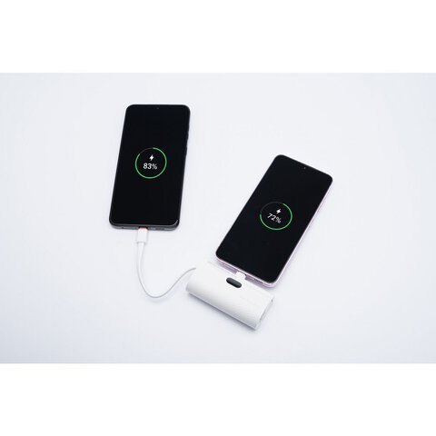 FORCELL F-ENERGY Power Plug F5K3 powerbank 5 000mAh z wbudowanym zczem Typ C PD 20W biay