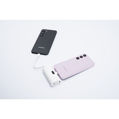 FORCELL F-ENERGY Power Plug F5K3 powerbank 5 000mAh z wbudowanym zczem Typ C PD 20W biay