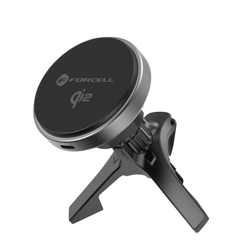 FORCELL F-GRIP Rapid Charge uchwyt samochodowy z ładowaniem indukcyjnym Qi2 15W kompatybilny z MagSafe szary