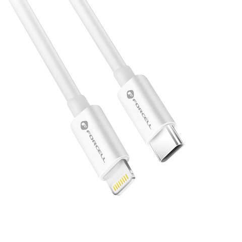 FORCELL kabel Typ C do Lightning 8-pin MFi 3A/9V 30W (Max) C901 1m biay