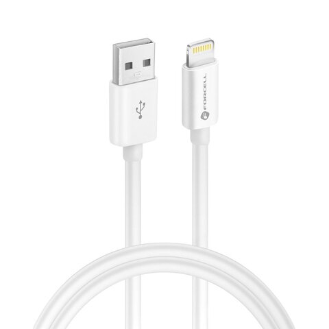 FORCELL kabel USB A do Lightning 8-pin MFi 2,4A/5V 12W C703 1m biay