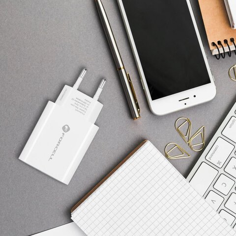 Forcell Ładowarka Sieciowa Uniwersalna ze złączem USB typ C - 3A 25W z funkcją ładowania PD i QC 4.0
