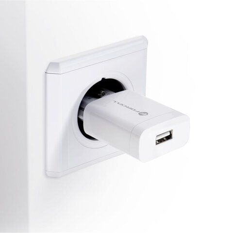 Forcell Ładowarka Sieciowa ze złączem USB A i kablem USB typ C - 2,4A 18W z funkcją Quick Charge 3.0
