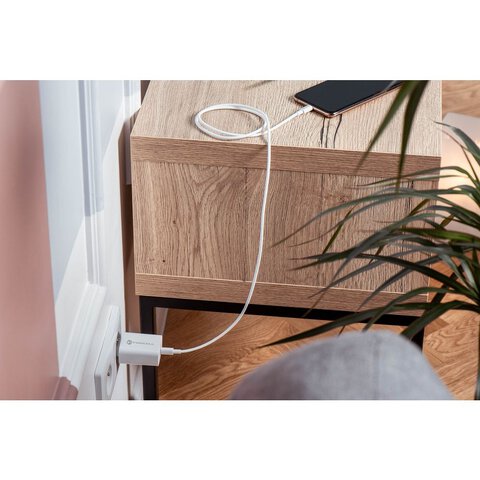 Forcell Ładowarka Sieciowa ze złączem USB typ C i kablem typ C - 3A 25W z funkcją ładowania PD i QC 4.0