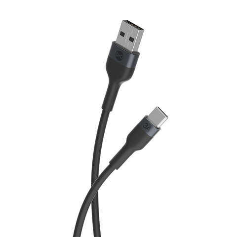 Forever kabel Flexible USB - USB-C 1,0 m 3A czarny