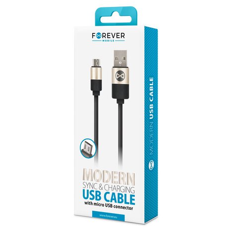 Forever kabel Modern USB - microUSB 1,0 m 2A czarny
