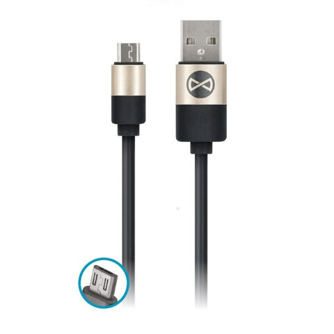 Forever kabel Modern USB - microUSB 1,0 m 2A czarny 
