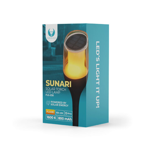 Forever Light Lampa solarna LED SUNARI FLS-230 Pochodnia czarna