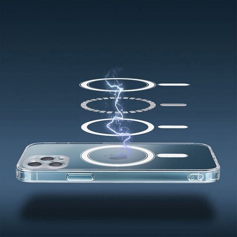 Futerał Clear Mag Cover z ochroną aparatu kompatybilny z MagSafe do IPHONE 15
