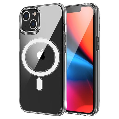 Futerał Clear Mag Cover z ochroną aparatu kompatybilny z MagSafe do IPHONE 15 PLUS