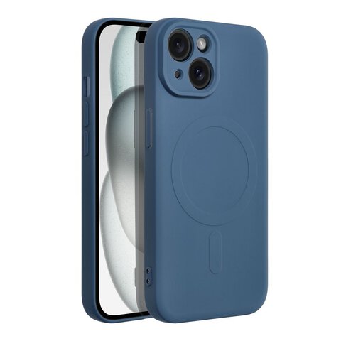 Futerał Silicone Mag Cover kompatybilny z MagSafe do IPHONE 15 niebieski