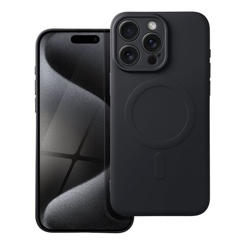 Futerał Silicone Mag Cover kompatybilny z MagSafe do IPHONE 15 PRO MAX czarny