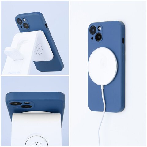 Futerał Silicone Mag Cover kompatybilny z MagSafe do IPHONE 15 PRO niebieski
