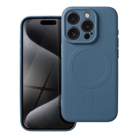 Futerał Silicone Mag Cover kompatybilny z MagSafe do IPHONE 15 PRO niebieski