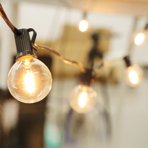Girlanda świetlna 5,5m zewnętrzna + 10 żarówek G40 przezroczysta solarna IP44