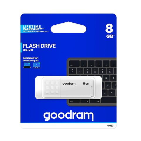 Goodram pendrive 8GB USB 2.0 UME2 biały Goodram pendrive 8GB USB 2.0 UME2 biały