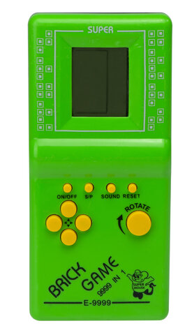 Elektroniczna gierka Tetris zielona