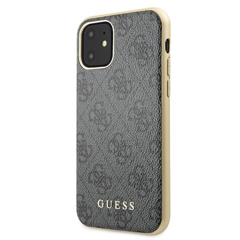 Guess iPhone 11 GUHCN61G4GG szary hard case 4G Collection