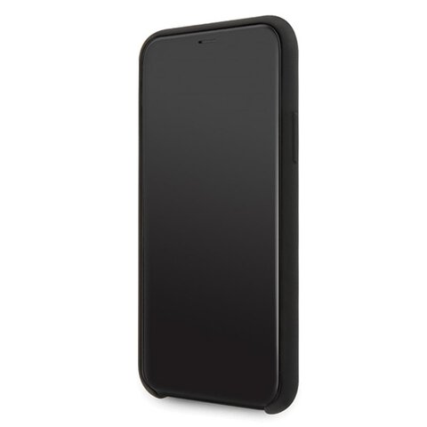 Guess iPhone 11 GUHCN61LS4GBK czarny hard case Silicone 4G Tone On Tone