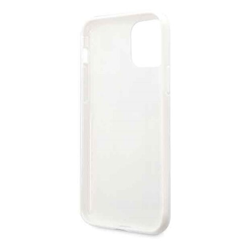 Guess iPhone 11 GUHCN61PCUMAWH biały hard case Marble
