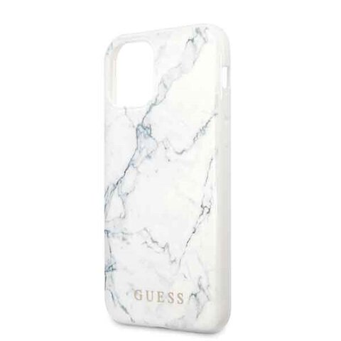 Guess iPhone 11 Pro GUHCN58PCUMAWH biały hard case Marble