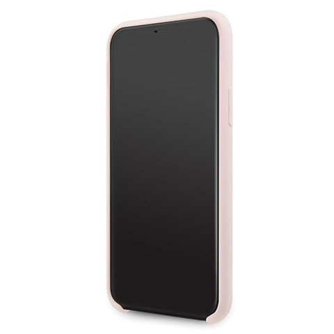 Guess nakładka do iPhone 11 Pro Max GUHCN65LS4GLP jasnoróżowy hard case Silicone 4G Tone On Tone