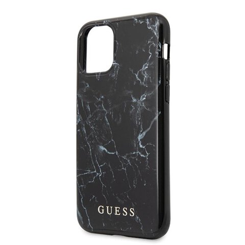 Guess iPhone 11 Pro Max GUHCN65PCUMABK czarny hard case Marble