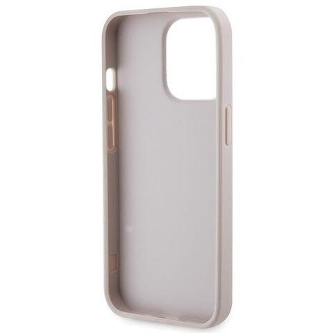Guess nakładka do iPhone 13 Pro Max 6,7" GUHCP13XP4TDSCPP różowa HC PU Leather Metal Logo Strass Crossbody