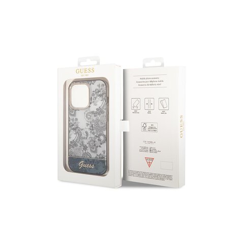 Guess nakładka do iPhone 14 Pro 6,1" GUHCP14LHGPLHG szara hardcase Porcelain Collection
