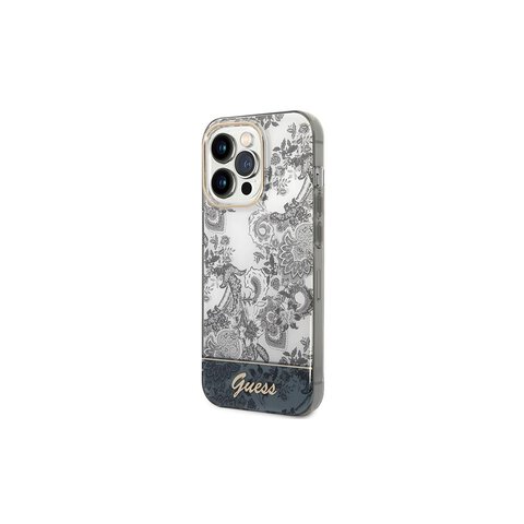 Guess nakładka do iPhone 14 Pro 6,1" GUHCP14LHGPLHG szara hardcase Porcelain Collection
