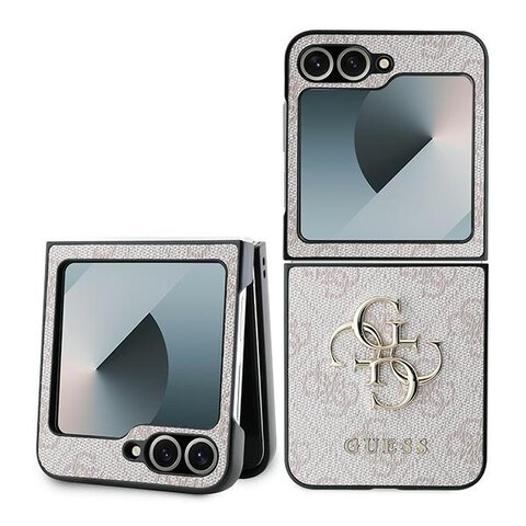 Guess nakładka do Samsung Galaxy Z Flip6 GUE003741 różowa 4G Metal Logo