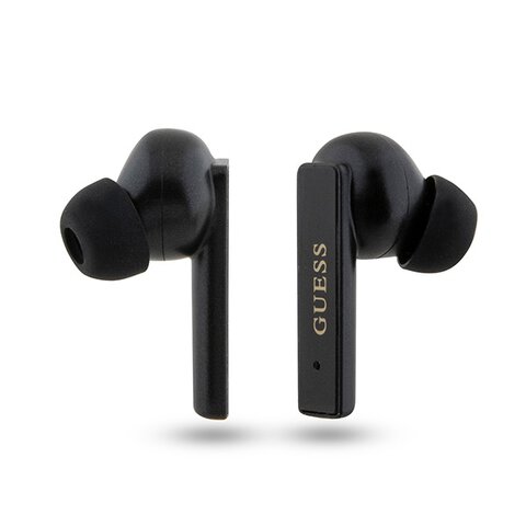 Guess słuchawki Bluetooth GUTWSSU20ALEGK TWS + stacja dokująca czarne Printed Logo