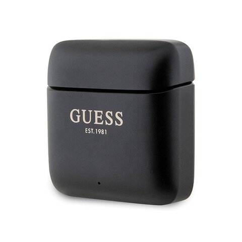 Guess słuchawki Bluetooth GUTWSSU20ALEGK TWS + stacja dokująca czarne Printed Logo