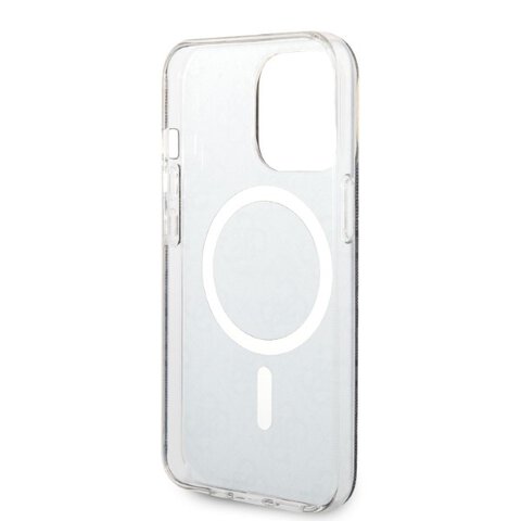 Guess zestaw nakładka + ładowarka do iPhone 13 Pro 6,1" GUBPP13LH4EACSK czarny hard case 4G Print MagSafe