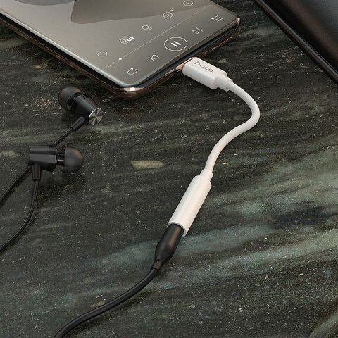 HOCO adapter HF / audio Typ C do Jack 3,5mm LS30 biały