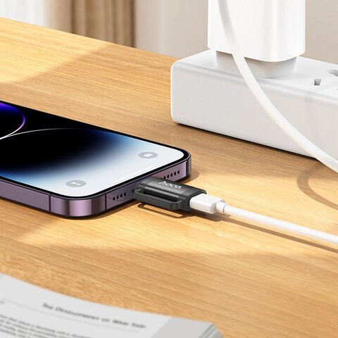HOCO adapter OTG Lightning (męski) do Typ C (żeński) 2A UA31B czarny