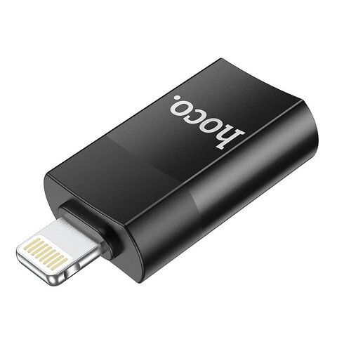 HOCO adapter OTG ze złącza USB A (żeński) do Lightning 8-pin UA17 czarny