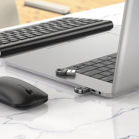 HOCO adapter USB A bluetooth UA28 transparentny czarny