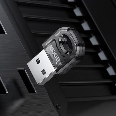 HOCO adapter USB A bluetooth UA28 transparentny czarny
