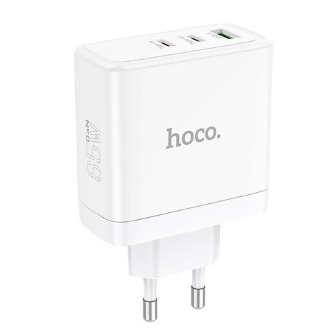 HOCO adowarka sieciowa 2 x Typ C + USB A QC PD 65W GaN N30 biaa