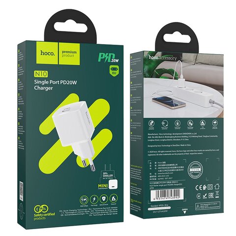 HOCO adowarka sieciowa Typ C PD 20W N10 biaa