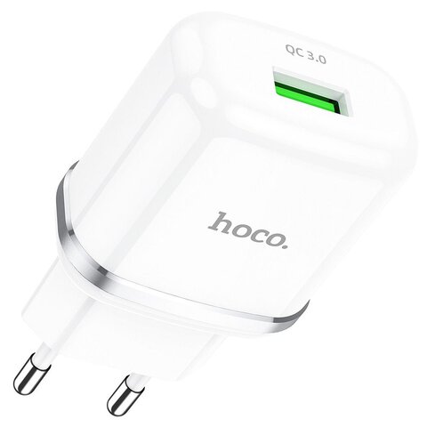 HOCO adowarka sieciowa USB A QC3.0 3A 18W N3 biaa