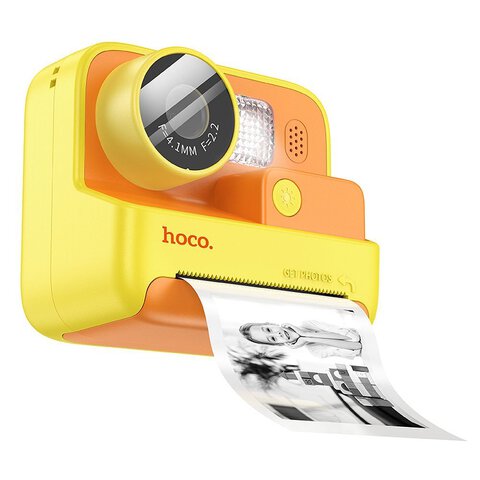 HOCO aparat fotograficzny dziecięcy z drukarką DV200 zółty
