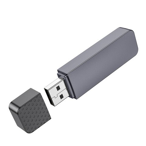 HOCO czytnik kart pamici 2w1 USB A 3.0 HB45 szary