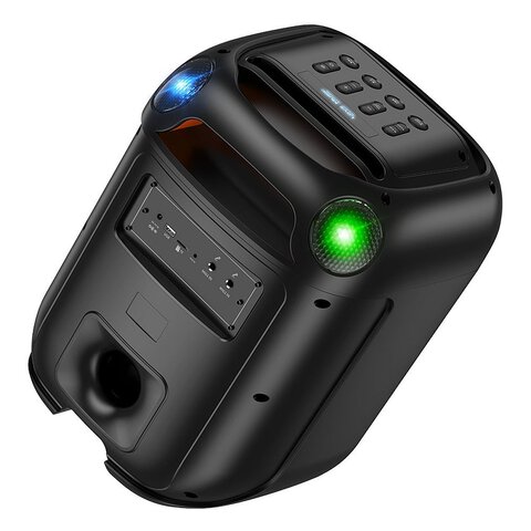 HOCO głośnik bluetooth + 2 x bezprzewodowe mikrofony HA13 czarny