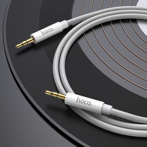 HOCO kabel AUX Audio Jack 3,5mm na Jack 3,5mm UPA19 1m srebrny