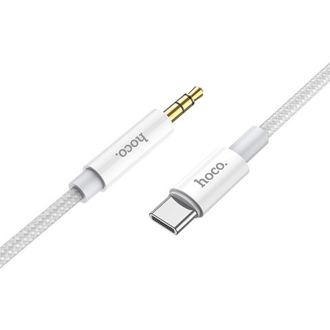 HOCO kabel AUX Jack 3,5 mm do Typ C UPA19 1 m srebrny
