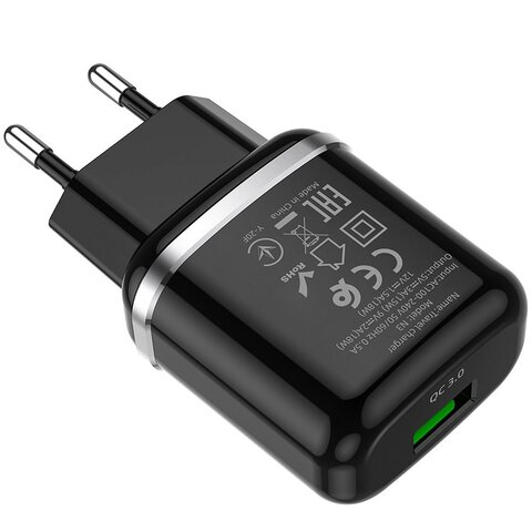 HOCO ładowarka sieciowa USB 3A QC3.0 Fast Charge Special Single Port N3 czarna