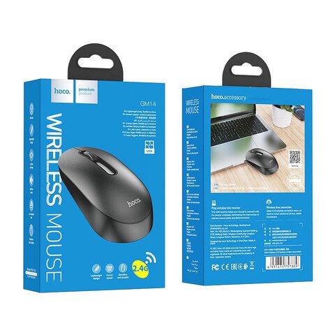 HOCO mysz komputerowa bezprzewodowa 2,4G 1200 dpi GM14 czarna