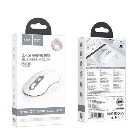 HOCO mysz komputerowa bezprzewodowa 2,4G 1600 dpi GM21 biała